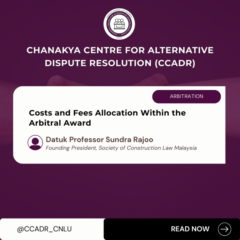 Costs and Fees Allocation Within the Arbitral Award - CCADR Blog
