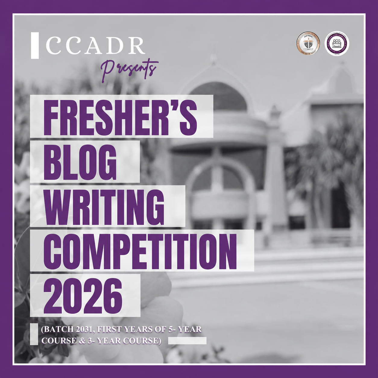 2nd Fresher’s Intra Blog Writing Competition, 2026-27